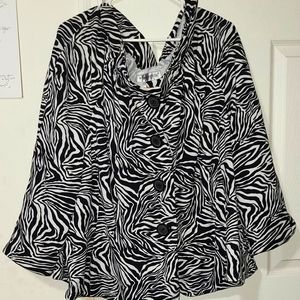 Size 32w zebra print jacket